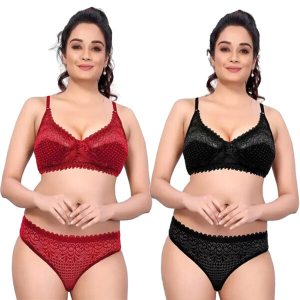 LONDON SET LYCRA LACE SET PACK OF 2 PIECES.