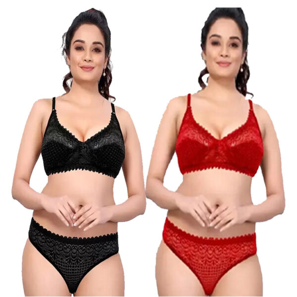 SHITAL SET LYCRA LACE SET PACK OF 2 PIECES.