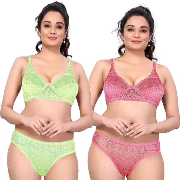 1.NANCY  SET.LYCRA LACE SET PACK OF 2 PIECES.