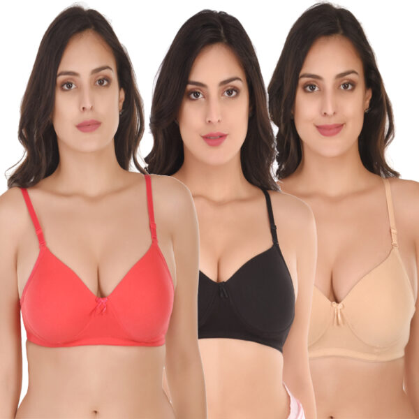 LIGHT-PADDED BRA PACK OF 3 PIECES,